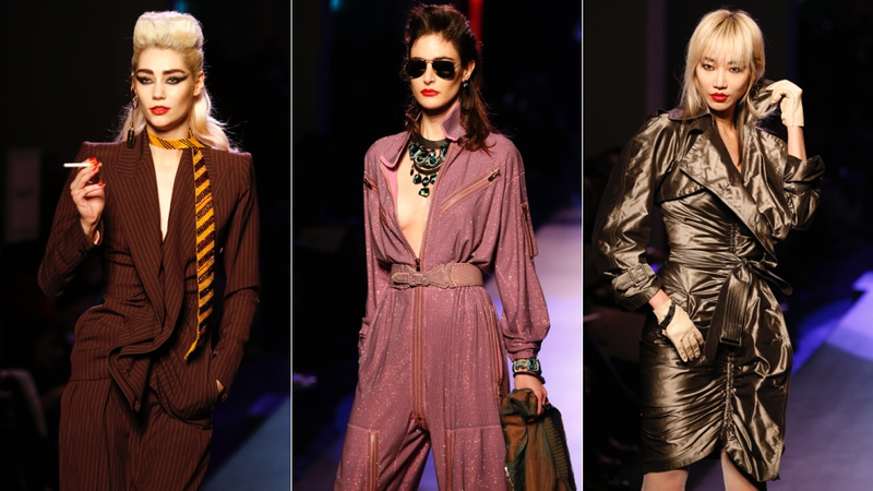 Illustration for article titled Jean-Paul Gaultier's Couture Vision Is Disco Katharine Hepburn, Bellboys & Day Pajamas